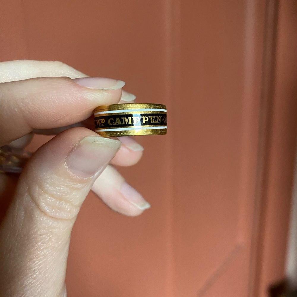 Two 18k Mourning Rings - Picture 3 of 13